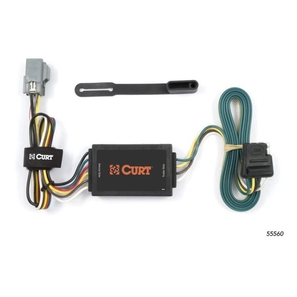 CURT 55560 4-Pin Trailer Wiring Harness Kit Vehicle Side Equinox Torrent Black